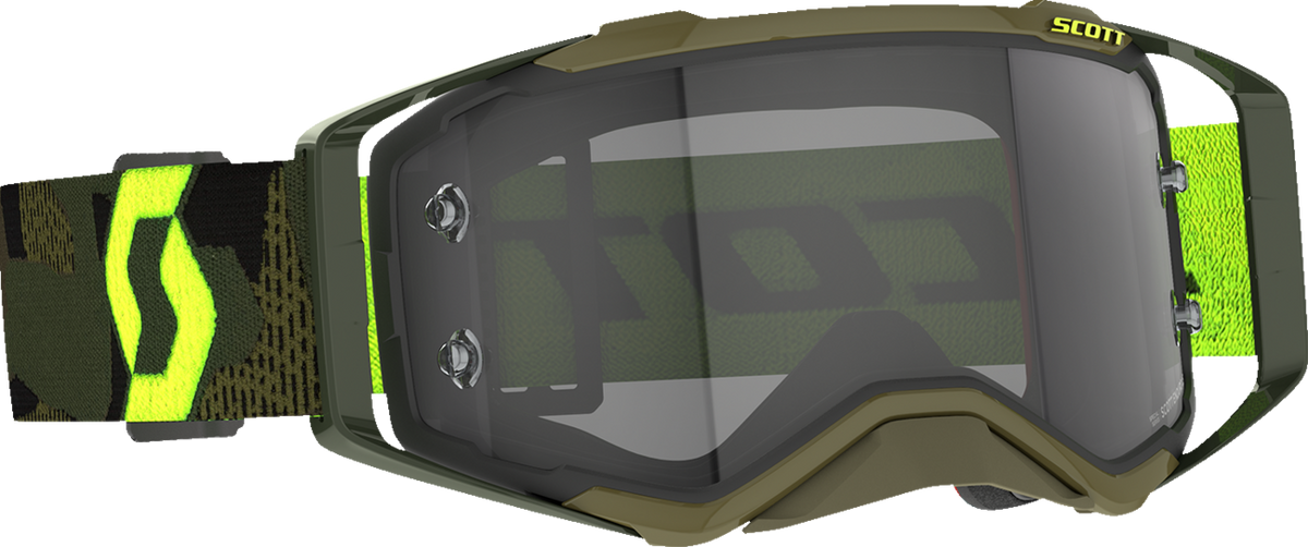 SCOTT Prospect Goggle - Khaki Green/Neon Yellow - Light Sensitive - Gray Works Lens 272820-7701327