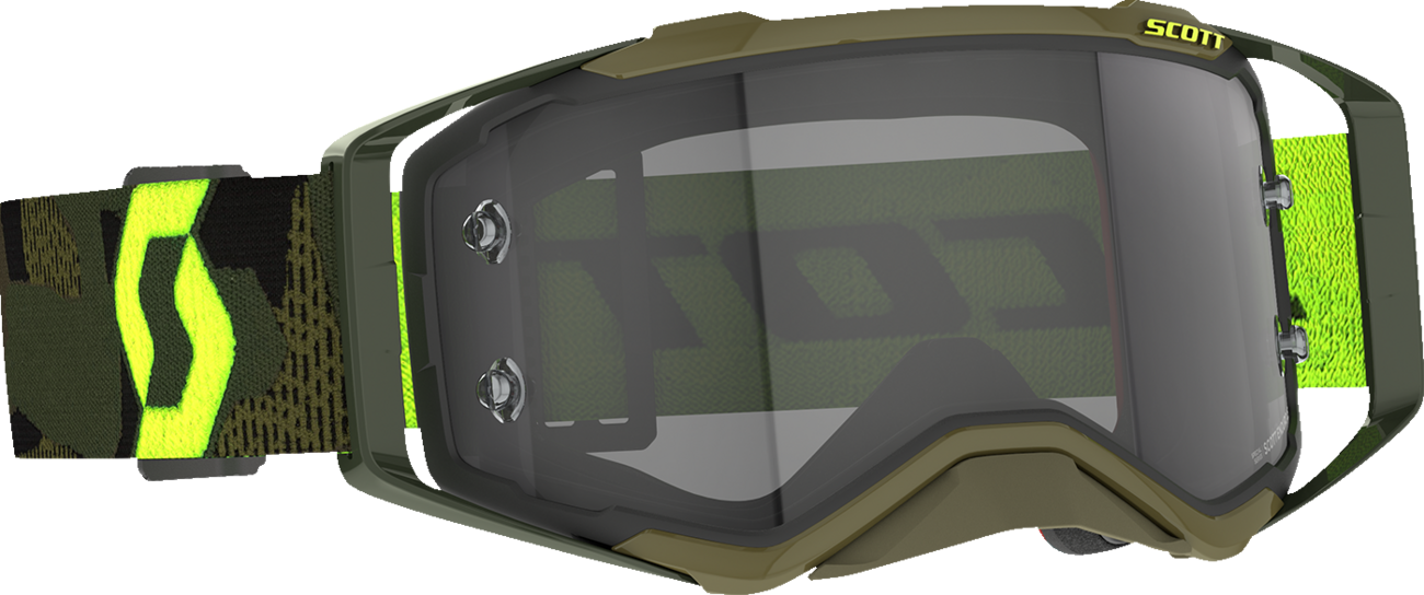 SCOTT Prospect Goggle - Khaki Green/Neon Yellow - Light Sensitive - Gray Works Lens 272820-7701327