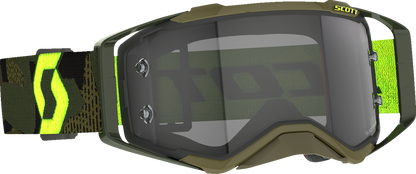 SCOTT Prospect Goggle - Khaki Green/Neon Yellow - Light Sensitive - Gray Works Lens 272820-7701327