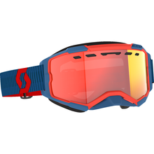 SCOTT Fury LS Snow Cross Goggle - Dark Blue/Neon Red - Light Sensitive - Red Chrome Lens 278604-7698341