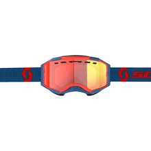 SCOTT Fury LS Snow Cross Goggle - Dark Blue/Neon Red - Light Sensitive - Red Chrome Lens 278604-7698341