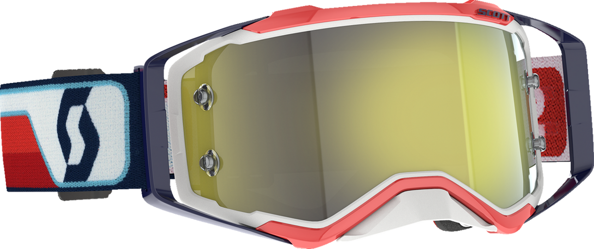 SCOTT Prospect Goggle - Red/White - Yellow Chrome Works Lens 272821-1005289