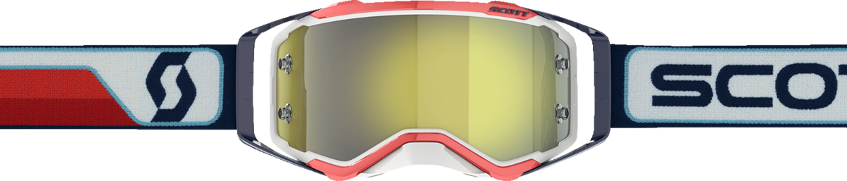 SCOTT Prospect Goggle - Red/White - Yellow Chrome Works Lens 272821-1005289