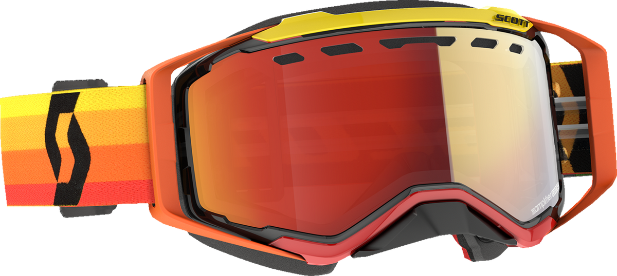 SCOTT Prospect Snow Cross Goggle - Orange/Yellow - Dual Pane - Enhancer Red Chrome Lens 272846-1649312