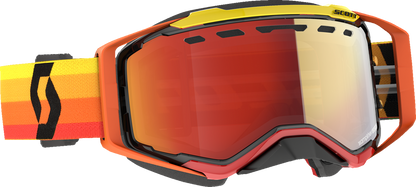SCOTT Prospect Snow Cross Goggle - Orange/Yellow - Dual Pane - Enhancer Red Chrome Lens 272846-1649312