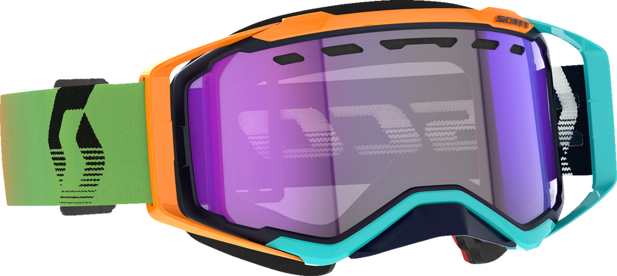 SCOTT Prospect Snow Cross Goggle - Blue/Orange - Dual Pane - Light Sensitive - Blue Chrome Lens 278603-1454307