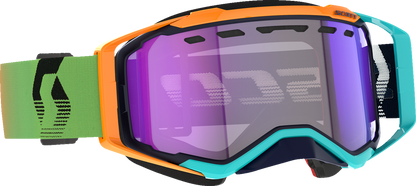 SCOTT Prospect Snow Cross Goggle - Blue/Orange - Dual Pane - Light Sensitive - Blue Chrome Lens 278603-1454307