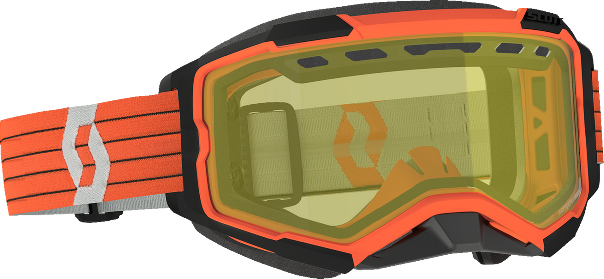 SCOTT Fury Snow Cross Goggle - Orange/Gray - Yellow Lens 278605-1011029