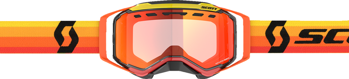 SCOTT Prospect Snow Cross Goggle - Orange/Yellow - Dual Pane - Enhancer Red Chrome Lens 272846-1649312