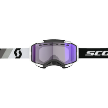 SCOTT Fury LS Snow Cross Goggle - Premium Black/White - Light Sensitive - Blue Chrome Lens 278604-7702307