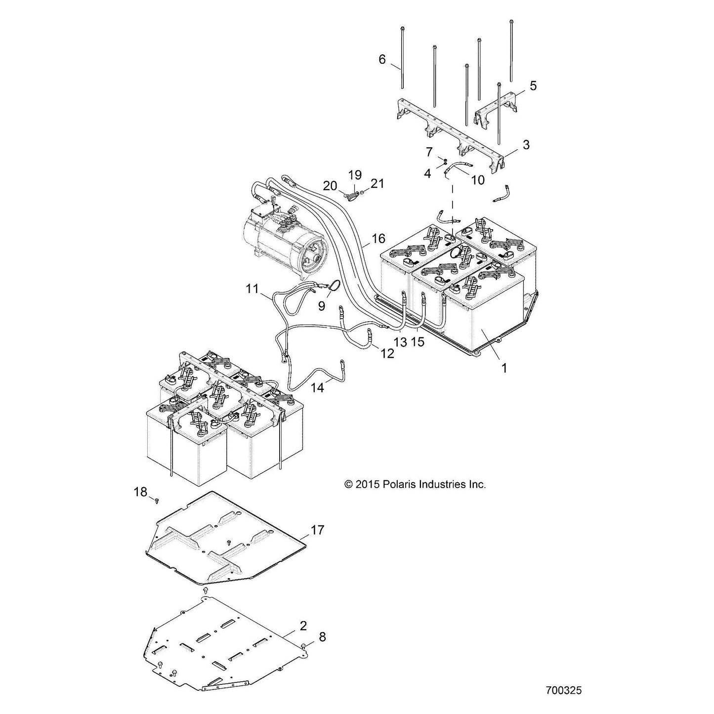 Polaris Ranger Motor Cable, Genuine OEM Part 4015035, Qty 1
