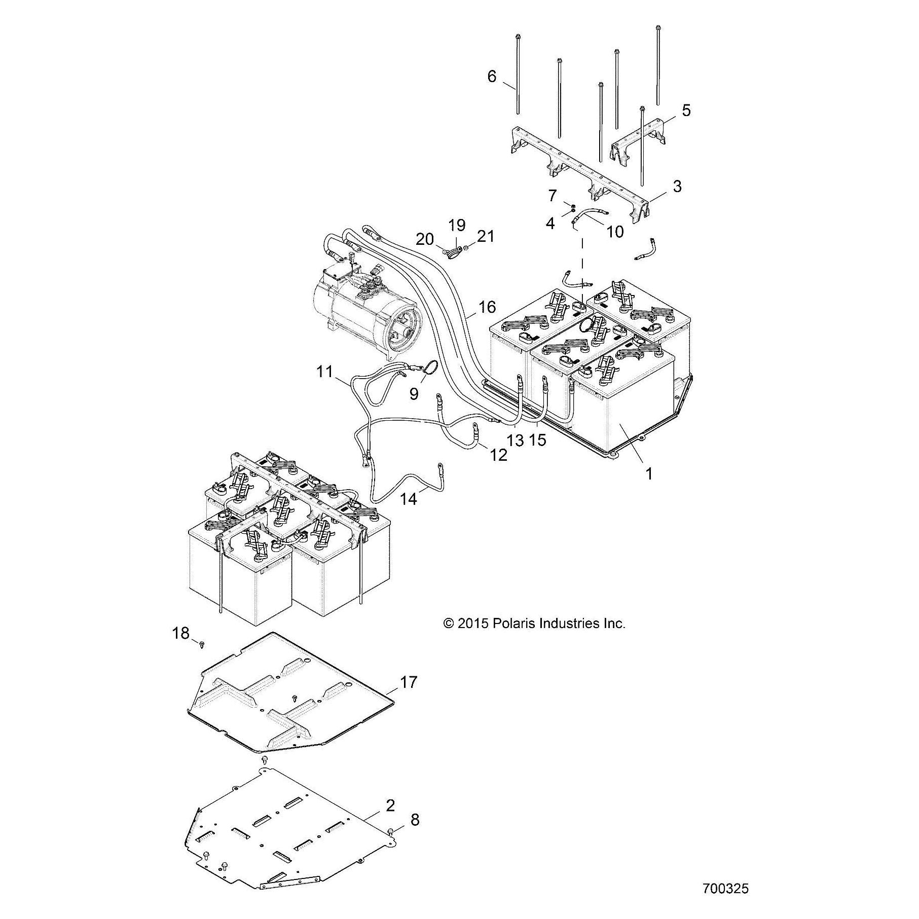Polaris Ranger Motor Cable, Genuine OEM Part 4015035, Qty 1