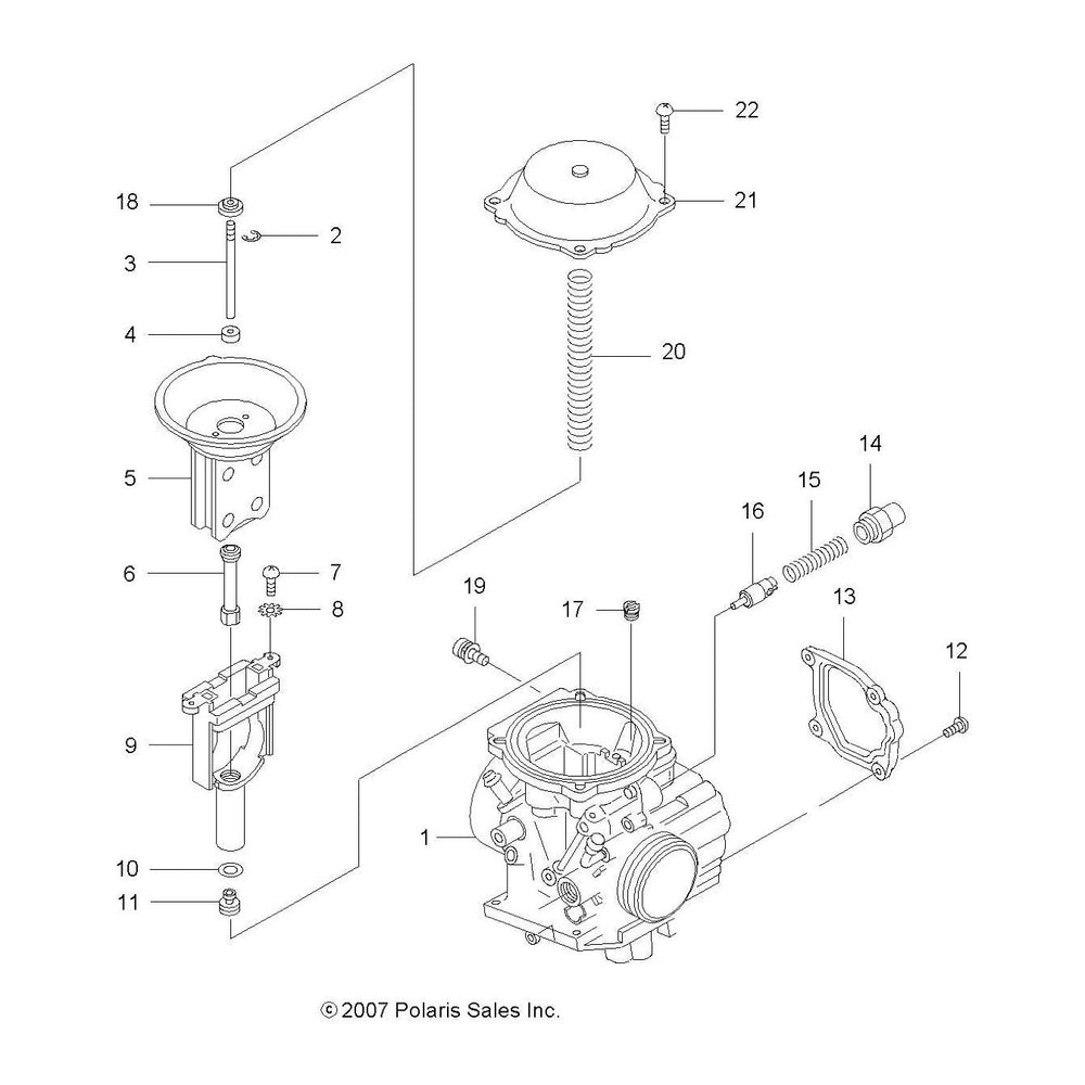 Polaris ATV Needle Jet, Genuine OEM Part 3131450, Qty 1