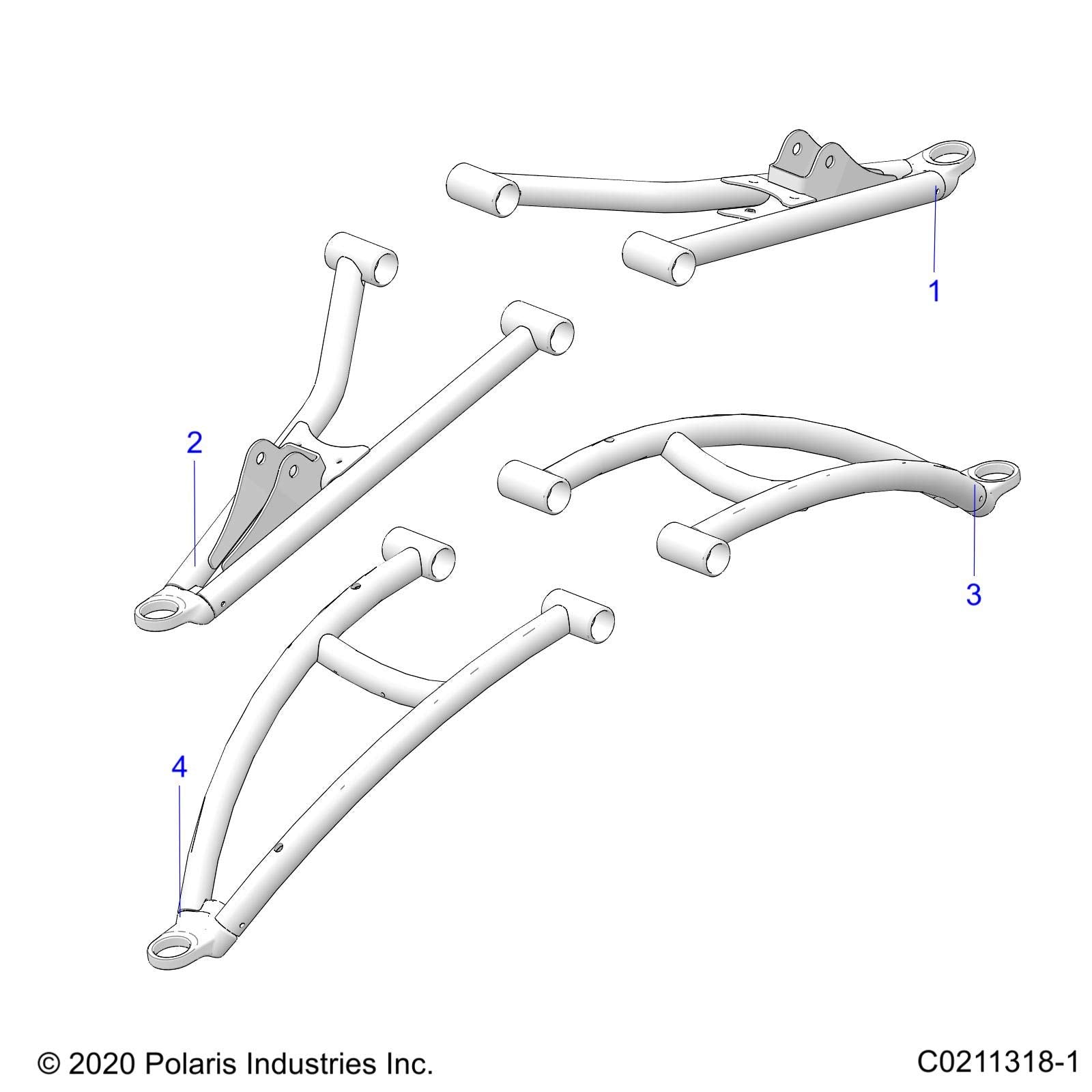 Polaris ATV LCA Weld, Front, Left, Black, Genuine OEM Part 1023371-067, Qty 1