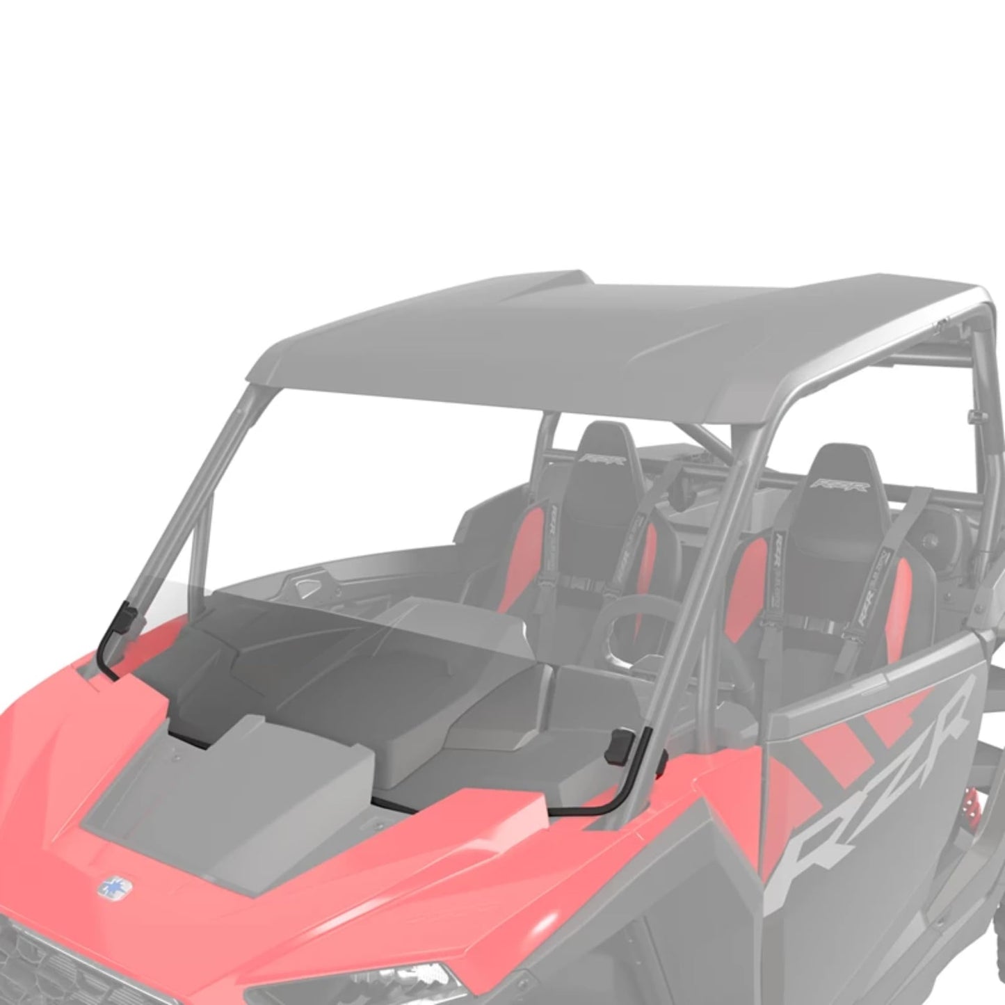 Polaris OEM Lock & Ride Half Windshield - Hard Coat Poly, 2884539