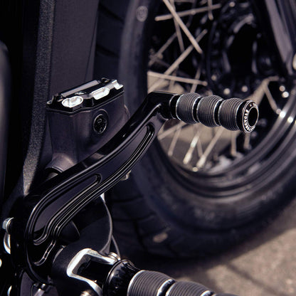 Indian Motorcycle Pegs for Brake/Shifter, Black With Black Rubber Inserts, Billet Aluminum, for Scout, Scout Sixty, Scout Bobber, Chief, Chief Bobber, Super Chief Models and More - 2882005-468