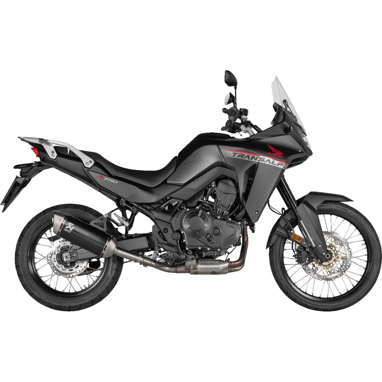 AKRAPOVIC Slip-On Line Muffler - Titanium - Black - Honda XL750 Transalp S-H7SO6-HRTBL