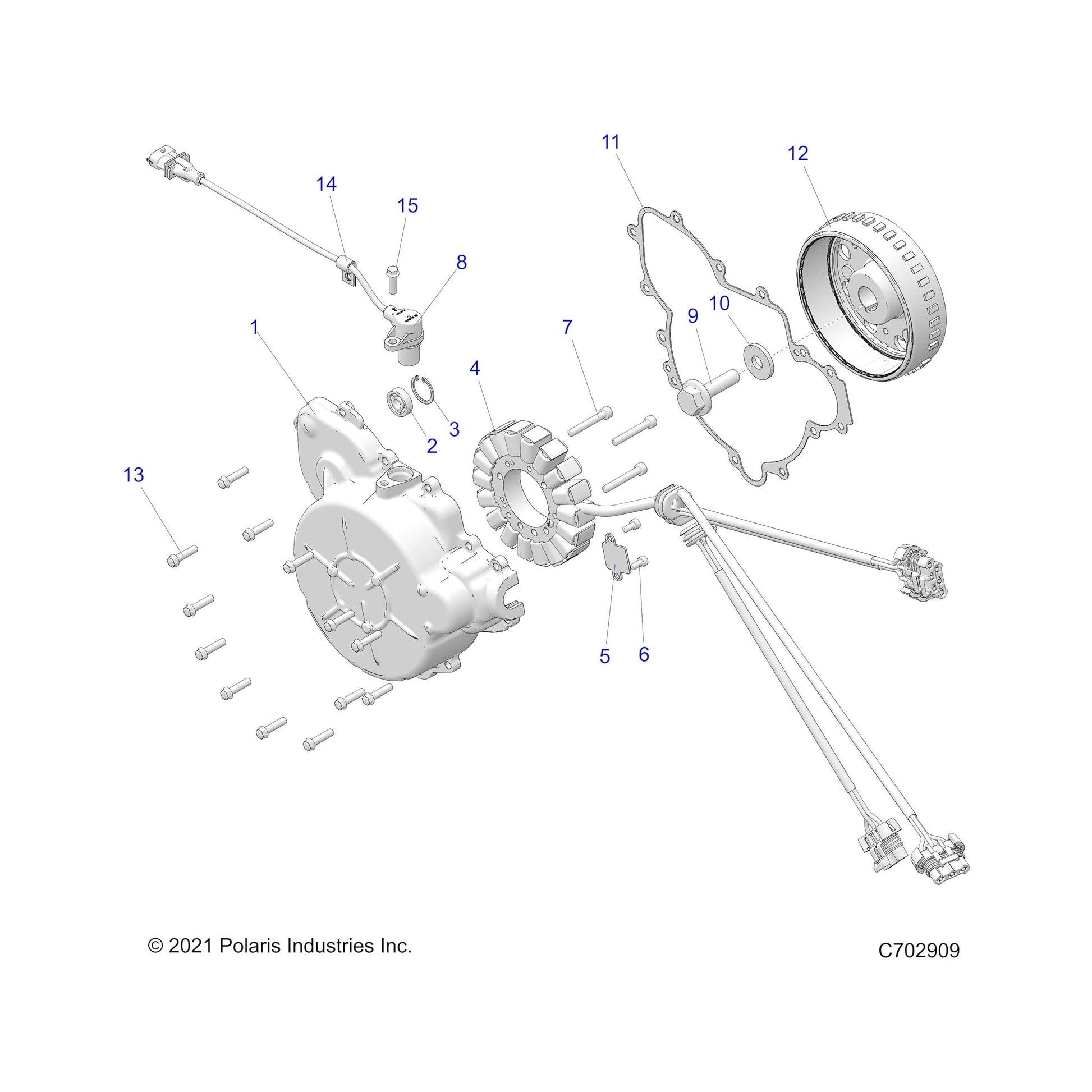 Polaris Off Road Flywheel, 900 W, Genuine OEM Part 4017135, Qty 1