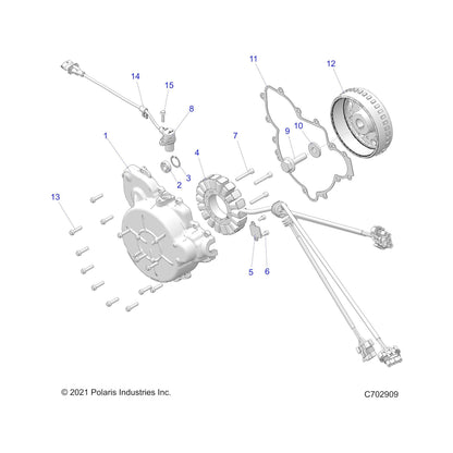 Polaris Off Road Flywheel, 900 W, Genuine OEM Part 4017135, Qty 1