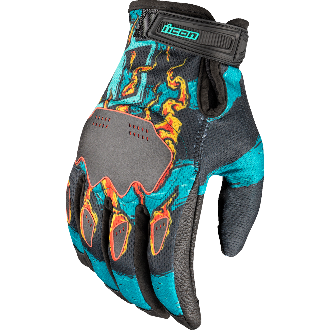ICON Hooligan* Munchies Gloves - Teal - 2XL 3301-4800