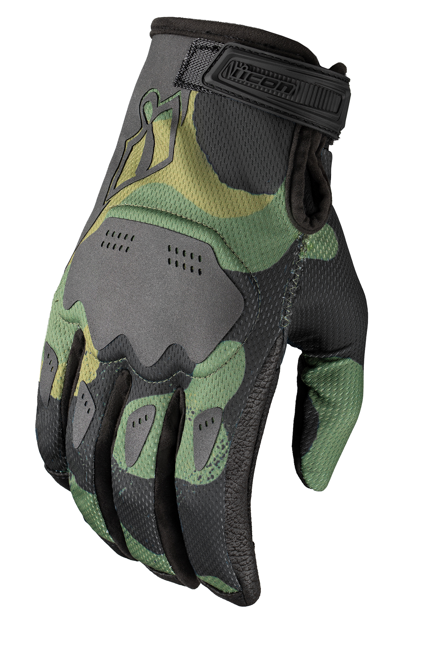 ICON Hooligan Magnacross* Gloves - Camo Green - 3XL 3301-4826