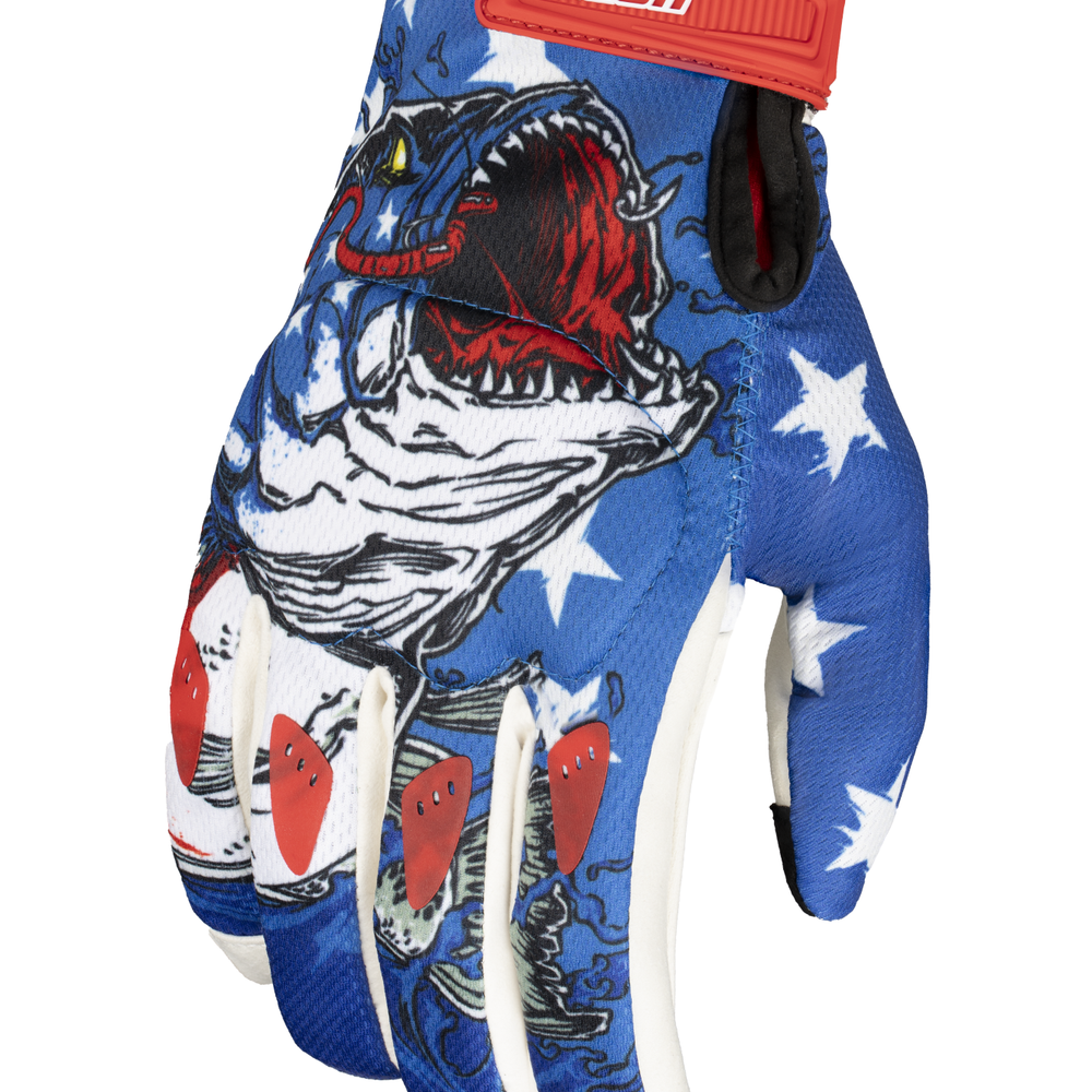 ICON Hooligan Basstard* Gloves - Blue - Small 33014833