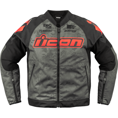 ICON Overlord3* Magnacross Jacket - Gray Camo - Medium 2820-6713
