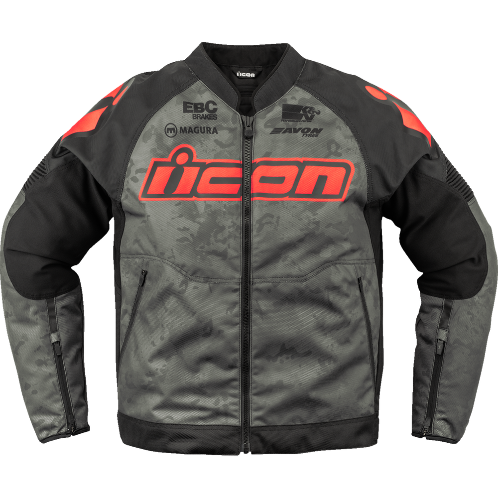 ICON Overlord3* Magnacross Jacket - Gray Camo - XL 2820-6715