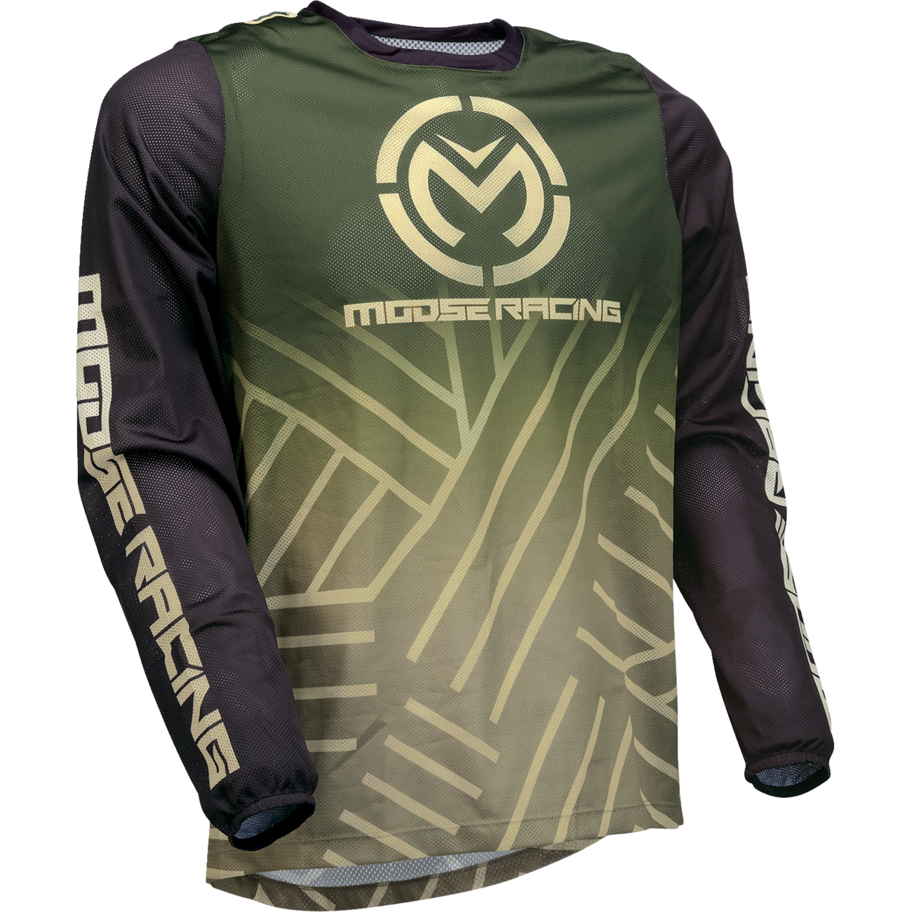 MOOSE OFFROAD Sahara Jersey - Green/Black - Large 29107944