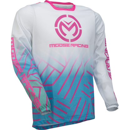 MOOSE OFFROAD Sahara Jersey - Pink/Blue/White - Large 29107958