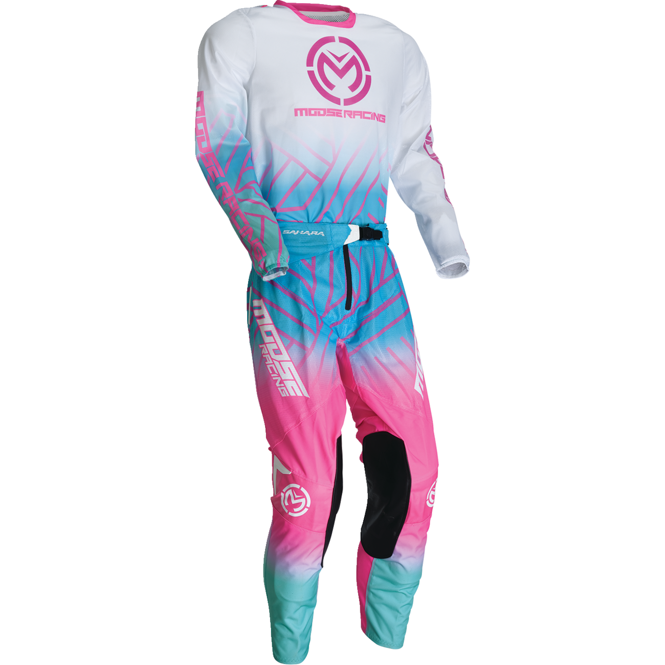 MOOSE OFFROAD Sahara Jersey - Pink/Blue/White - Large 29107958