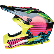 MOOSE OFFROAD Youth F.I. Helmet - Vaporwave - MIPS? - Black/Pink/Yellow - Small 0111-1614