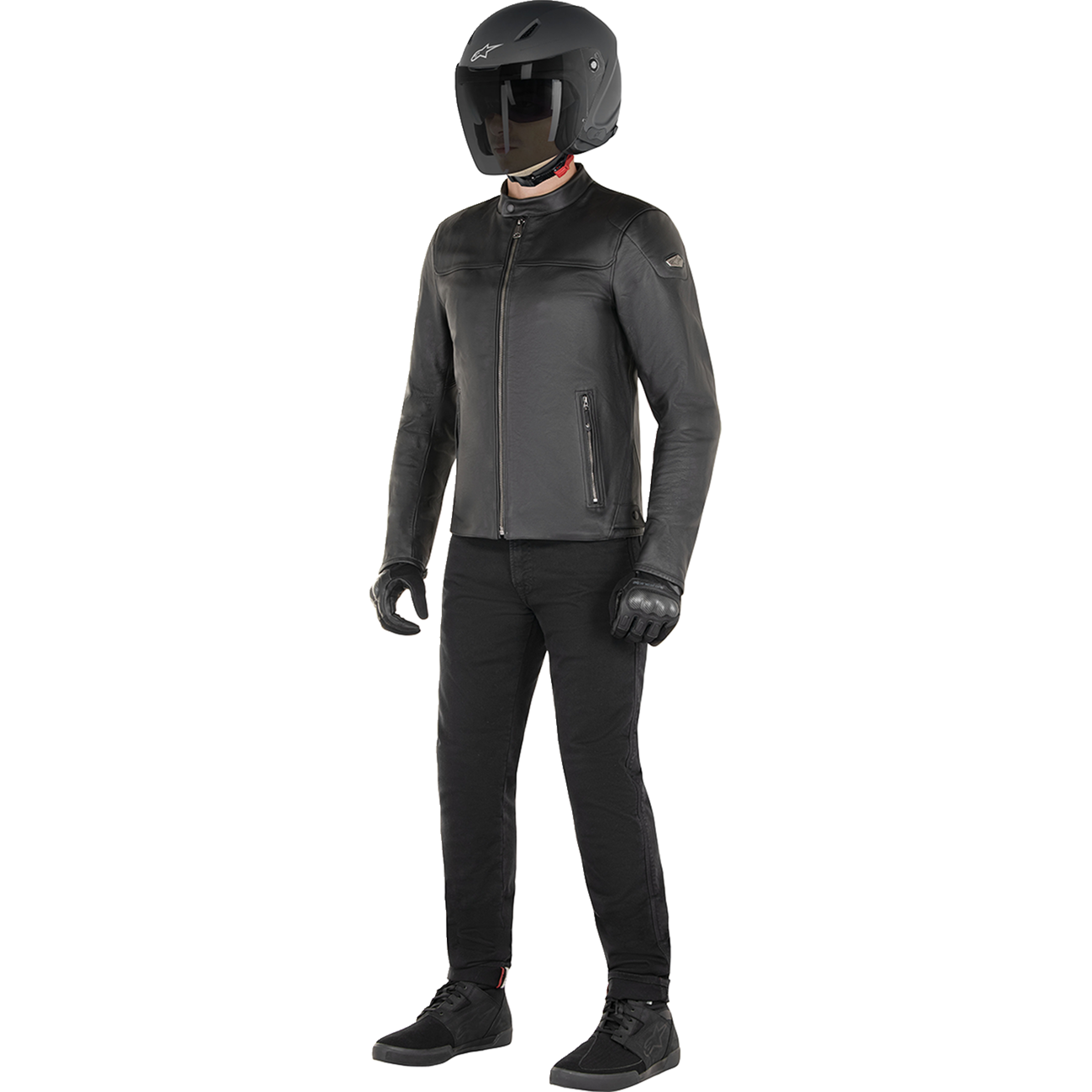 ALPINESTARS Blacktrack Leather Jacket - Black - Medium 3103824-1100-M