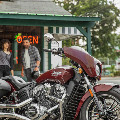 Indian Motorcycle Pathfinder Adaptive 5.75 LED Headlight Assembly, Chrome, for Scout, Scout Bobber, Scout Rogue, Scout Sixty Models and More, 15 Individual Beams, for Night Riding - 2884996-156