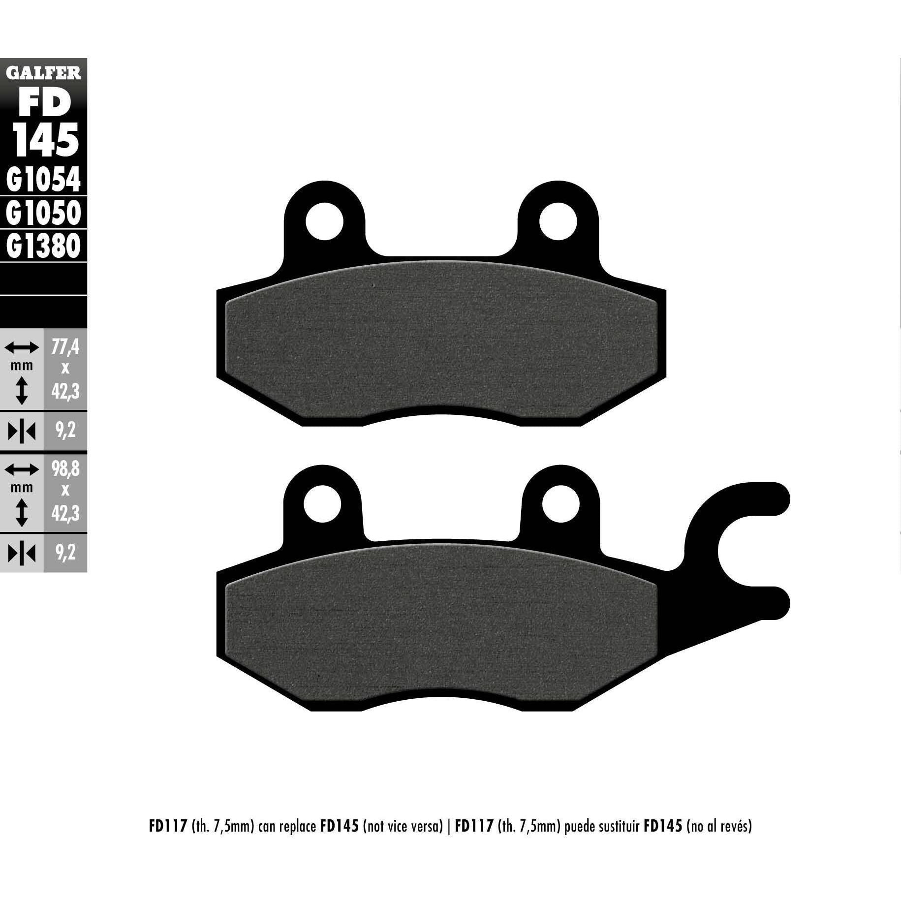 Brake Pads Semi Metallic Fd145g1054