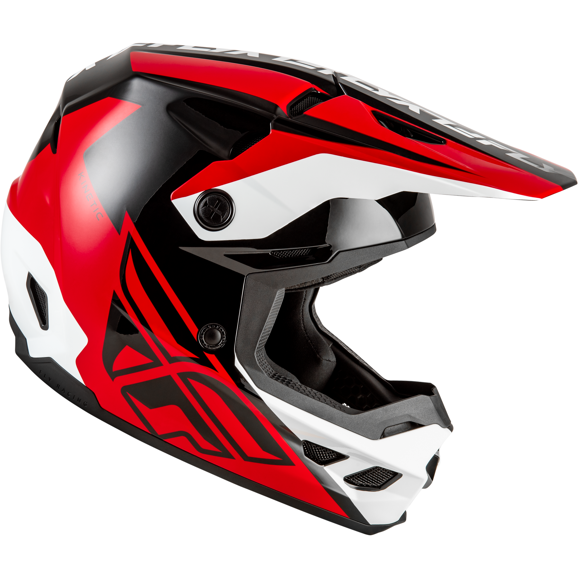 Kinetic Crest Helmet Red/Black/White Sm