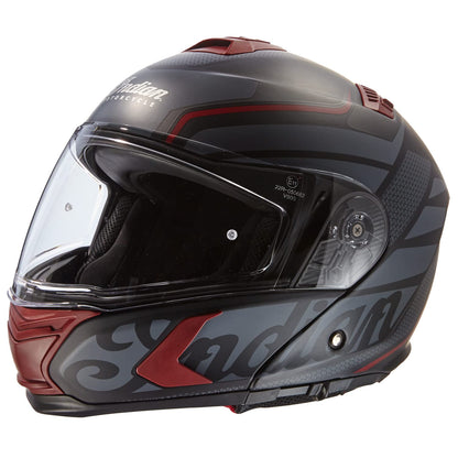 Indian Motorcycle Full Face Modular Helmet with Flip Up Dual Sunvisor for Adults, Matte Black, Bluetooth Compatible, Quick Release Strap, DOT Approved Helmet, for Men and Women, M - 286089503