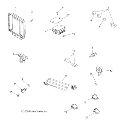 Polaris ATV T-Map Sensor Assembly, Genuine OEM Part 3090141, Qty 1