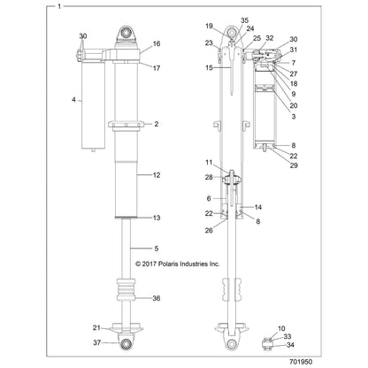 Polaris RZR O-Ring, 202, Genuine OEM Part 1800887, Qty 1