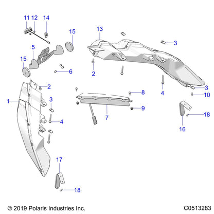 Polaris Slingshot SIGNAL-TAIL,TURN/STOP,RVR-LH [VIN 8146865 TO 8146927 ONLY], Genuine OEM Part 2416250, Qty 1