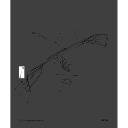 Polaris Slingshot Plug Mount, Genuine OEM Part 7662233, Qty 1