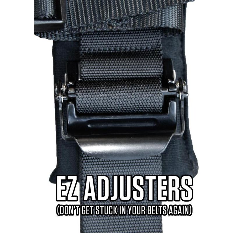 PRP 5.2 Cam-Lock Harness w/ Ratchet Lap Belt - Black