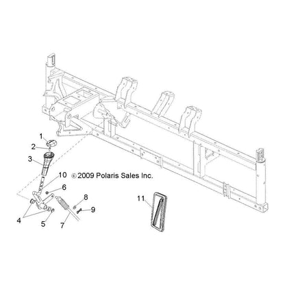 Polaris Ranger Shifter Cable, Genuine OEM Part 7081652, Qty 1
