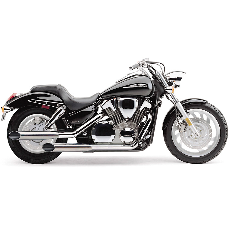 Blvd Slashcut Slip On Chrome Hon Vtx1300c 04 09