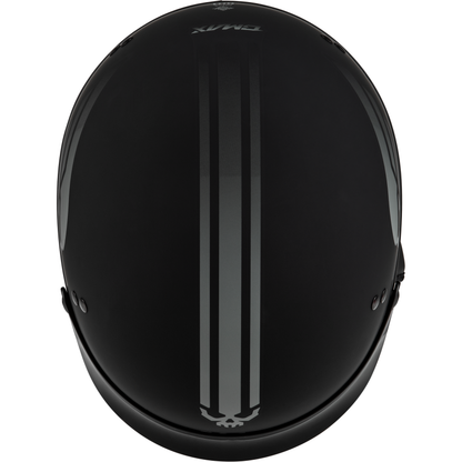 Hh 65 Retribution Helmet W/Peak Matte Black/Silver Md