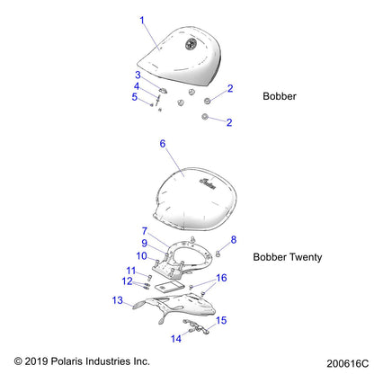 Indian Motorcycle SCR-HXBH-M6X1.0X10 ZPB, Genuine OEM Part 7520805, Qty 1