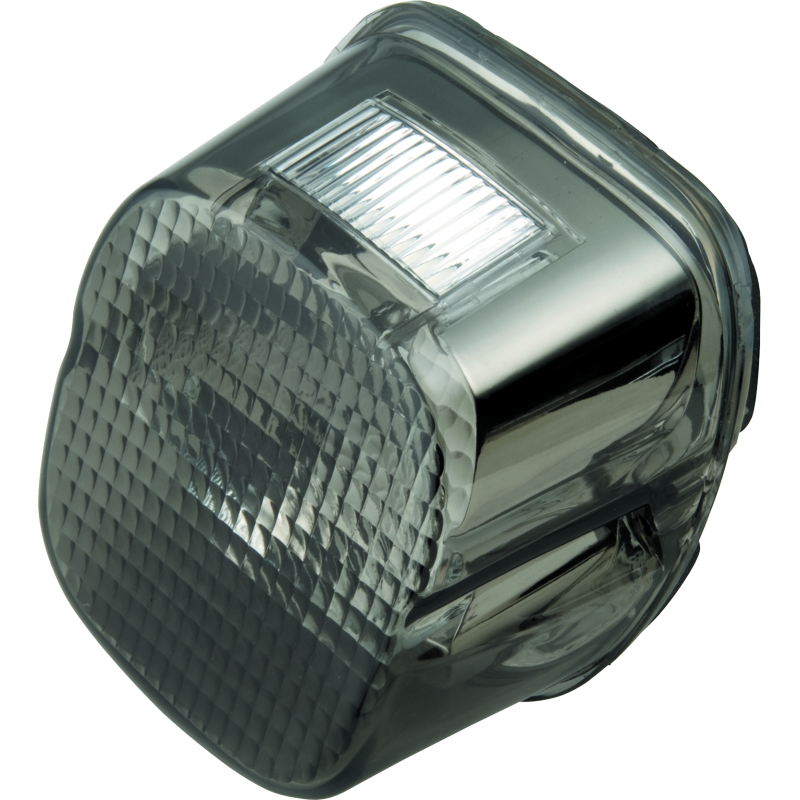 Bikers Choice L03-17 Big Twin & XL Smoke Lens Laydown Taillight W/ License Light Facing Up