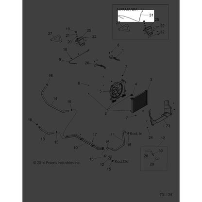 Polaris Ranger Poly Hose, Clear, 3/16 in OD x 1/8 in ID, Genuine OEM Part 8360009-170, Qty 1