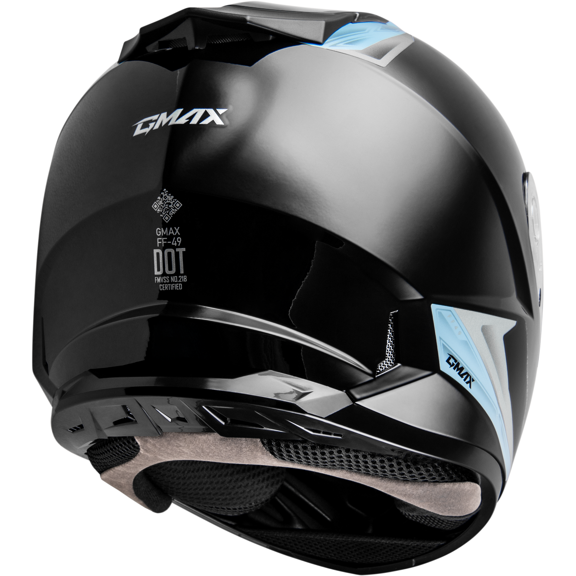 Ff 49 Syth Helmet Black/Silver Blue Xl