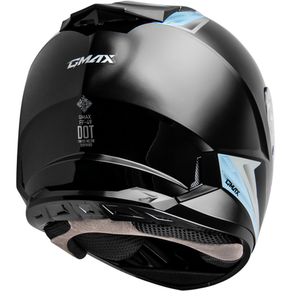 Ff 49 Syth Helmet Black/Silver Blue Lg